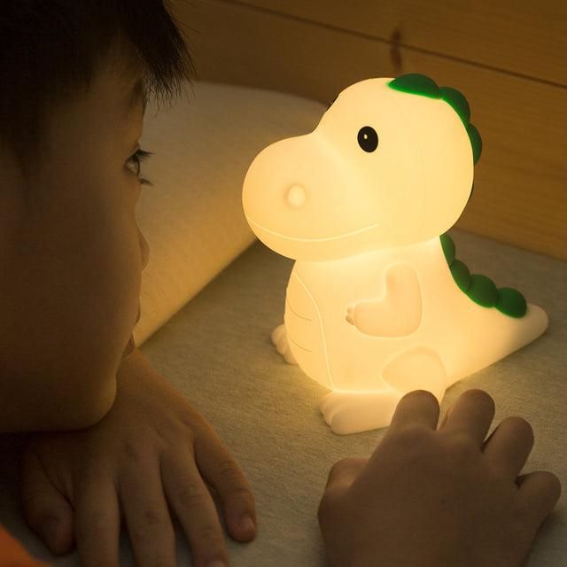 Sød dinosaur natlampe til børn – Beroligende LED lys til børneværelset |