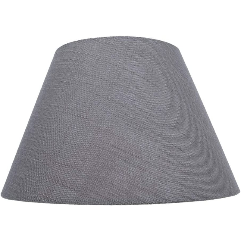 Mellem lampeskærm, tøndelignende lampeskærm til bordlampe og gulvlampe, 7x13x7.8 tommer, naturligt ventileret hør, håndlavet, spider (hvid)
