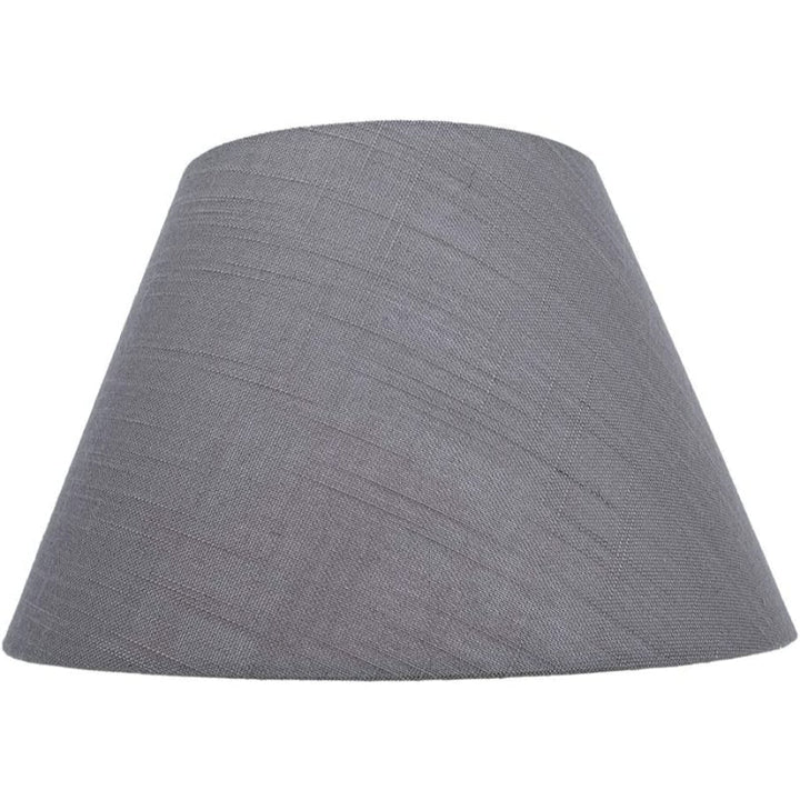 Mellem lampeskærm, tøndelignende lampeskærm til bordlampe og gulvlampe, 7x13x7.8 tommer, naturligt ventileret hør, håndlavet, spider (hvid)