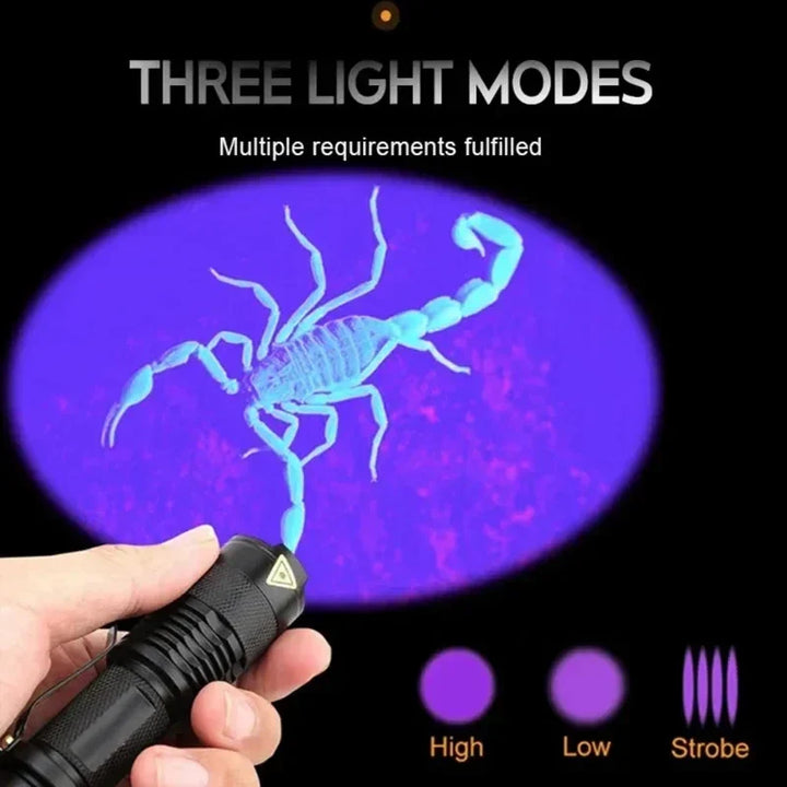 LED UV Lommelygte - Ultraviolet Inspektionslampe til Detektion af Kæledyrs Urin og Pletter
