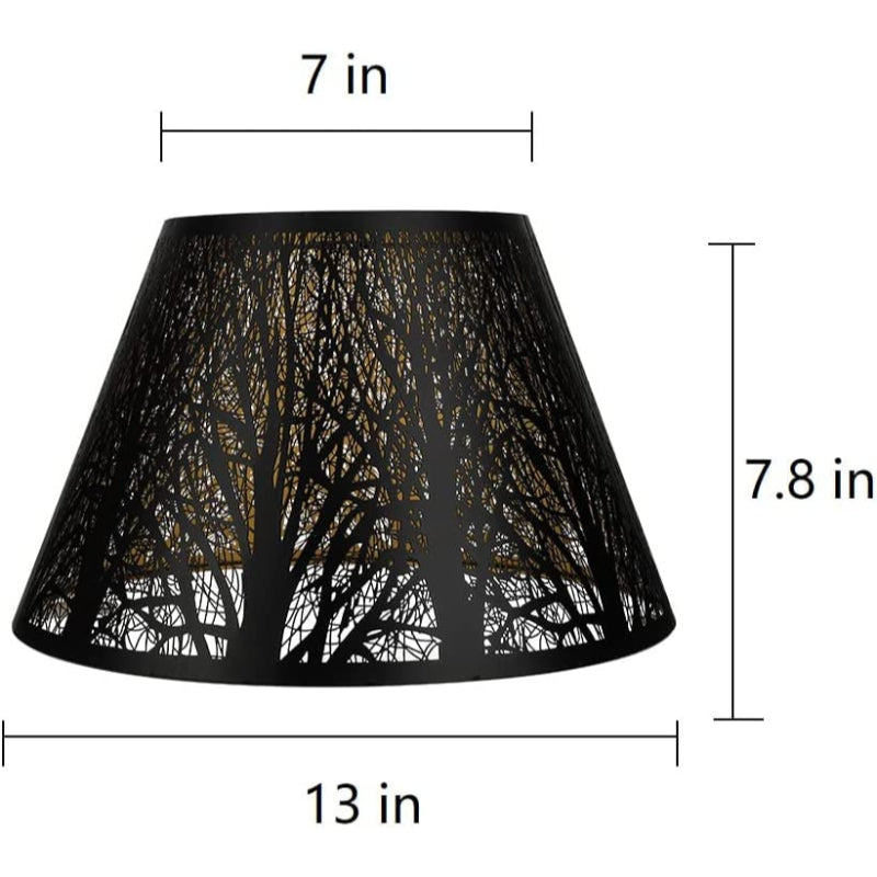 Mellem lampeskærm, tøndelignende lampeskærm til bordlampe og gulvlampe, 7x13x7.8 tommer, naturligt ventileret hør, håndlavet, spider (hvid)