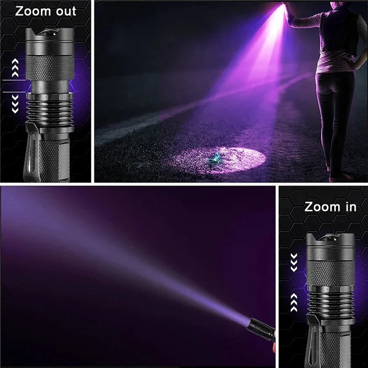 LED UV Lommelygte - Ultraviolet Inspektionslampe til Detektion af Kæledyrs Urin og Pletter