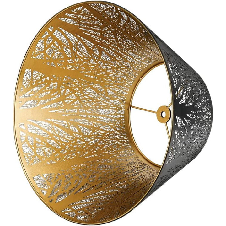 Mellem lampeskærm, tøndelignende lampeskærm til bordlampe og gulvlampe, 7x13x7.8 tommer, naturligt ventileret hør, håndlavet, spider (hvid)