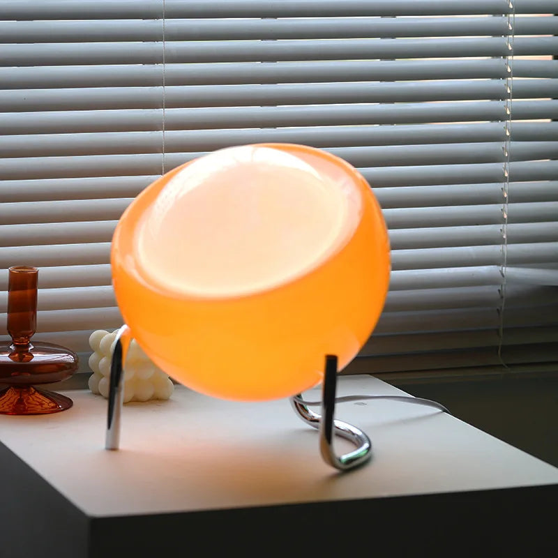 RETRO GLAS BORDLAMPE - AMBIENT NORDISK NATTELYS