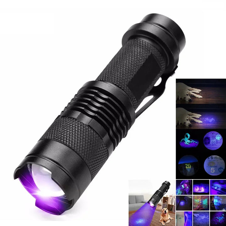 LED UV Lommelygte - Ultraviolet Inspektionslampe til Detektion af Kæledyrs Urin og Pletter