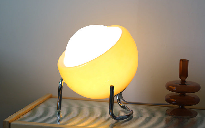 RETRO GLAS BORDLAMPE - AMBIENT NORDISK NATTELYS
