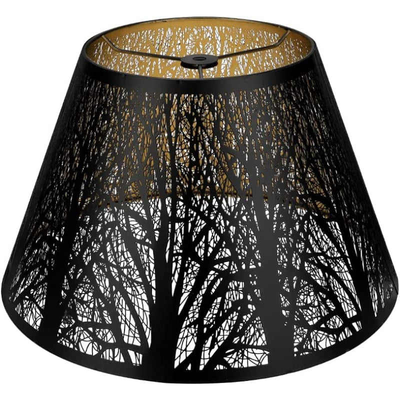 Mellem lampeskærm, tøndelignende lampeskærm til bordlampe og gulvlampe, 7x13x7.8 tommer, naturligt ventileret hør, håndlavet, spider (hvid)