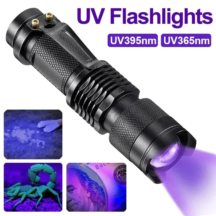 LED UV Lommelygte - Ultraviolet Inspektionslampe til Detektion af Kæledyrs Urin og Pletter