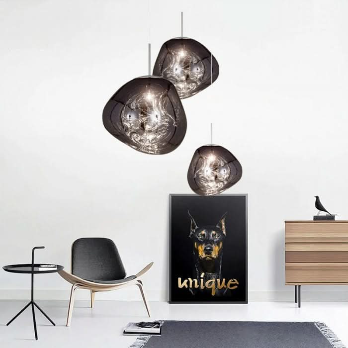 Dynamisk Akryl LED Loftlampe med Spejlfinish
