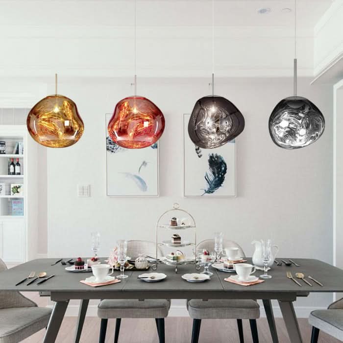 Dynamisk Akryl LED Loftlampe med Spejlfinish
