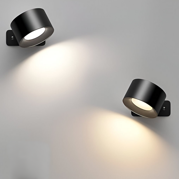 Spotlight Trådlampe - 360° Rotation, Dæmpbar, Genopladelig Væglampe