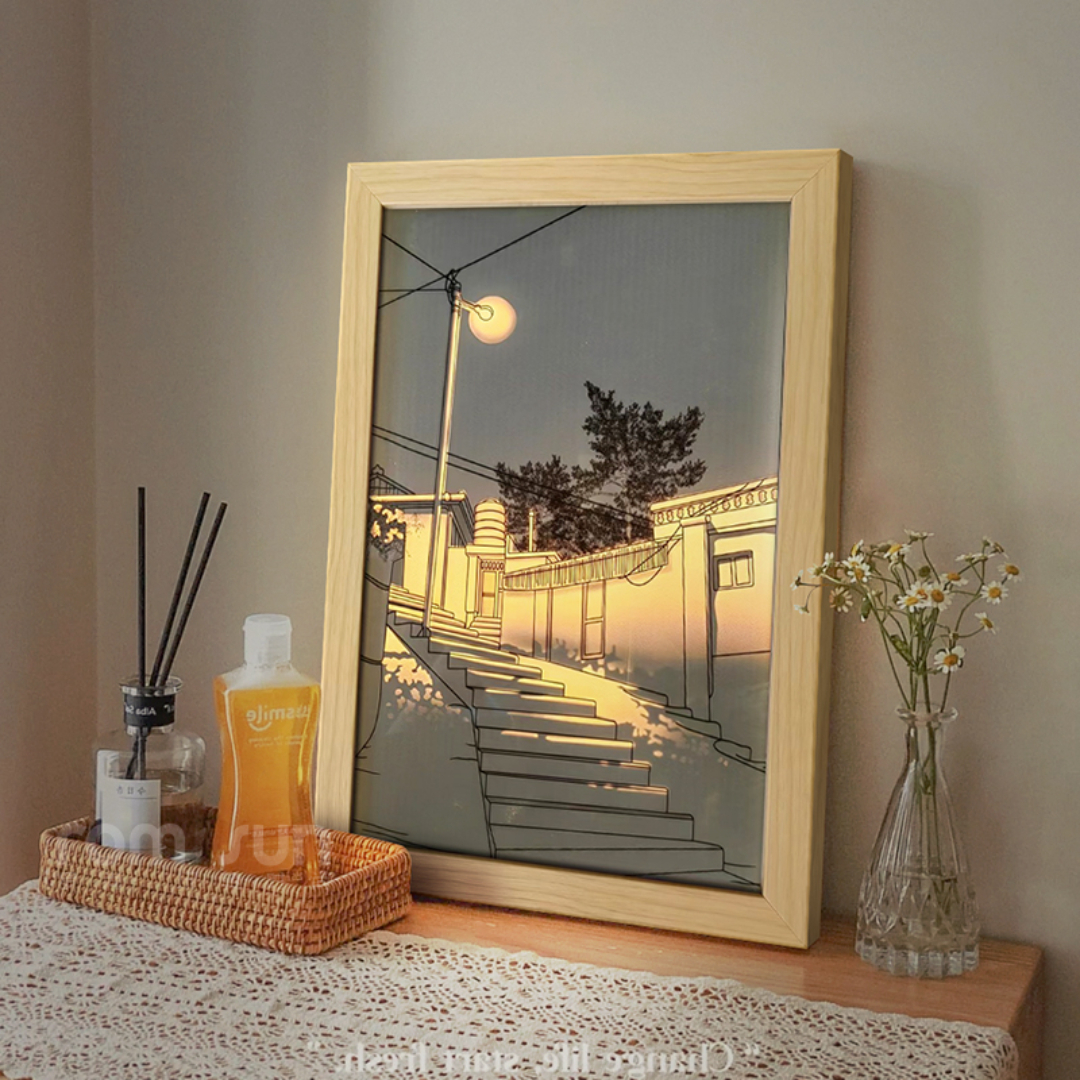 Kreativ DIY Sollys Maleri Nattelys