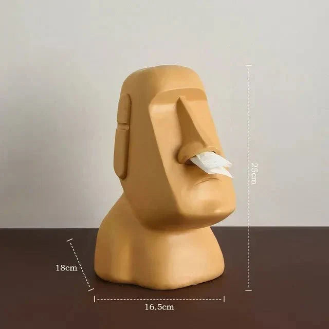 Vævsboks i design inspireret af påskeøstatuer