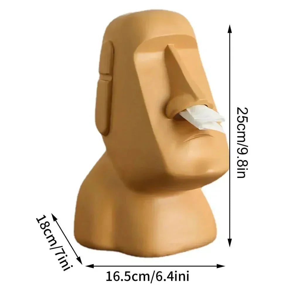 Vævsboks i design inspireret af påskeøstatuer