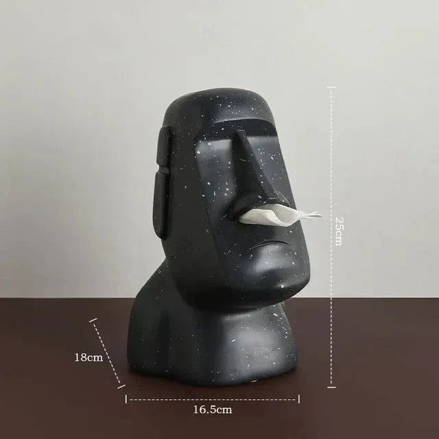 Vævsboks i design inspireret af påskeøstatuer