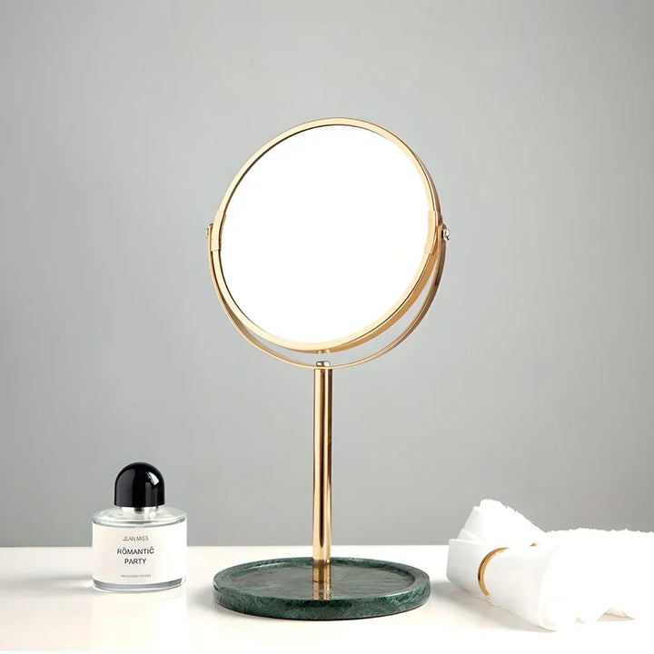 Naturlig Marmor 360 Rotating Makeup Vanity Spejl