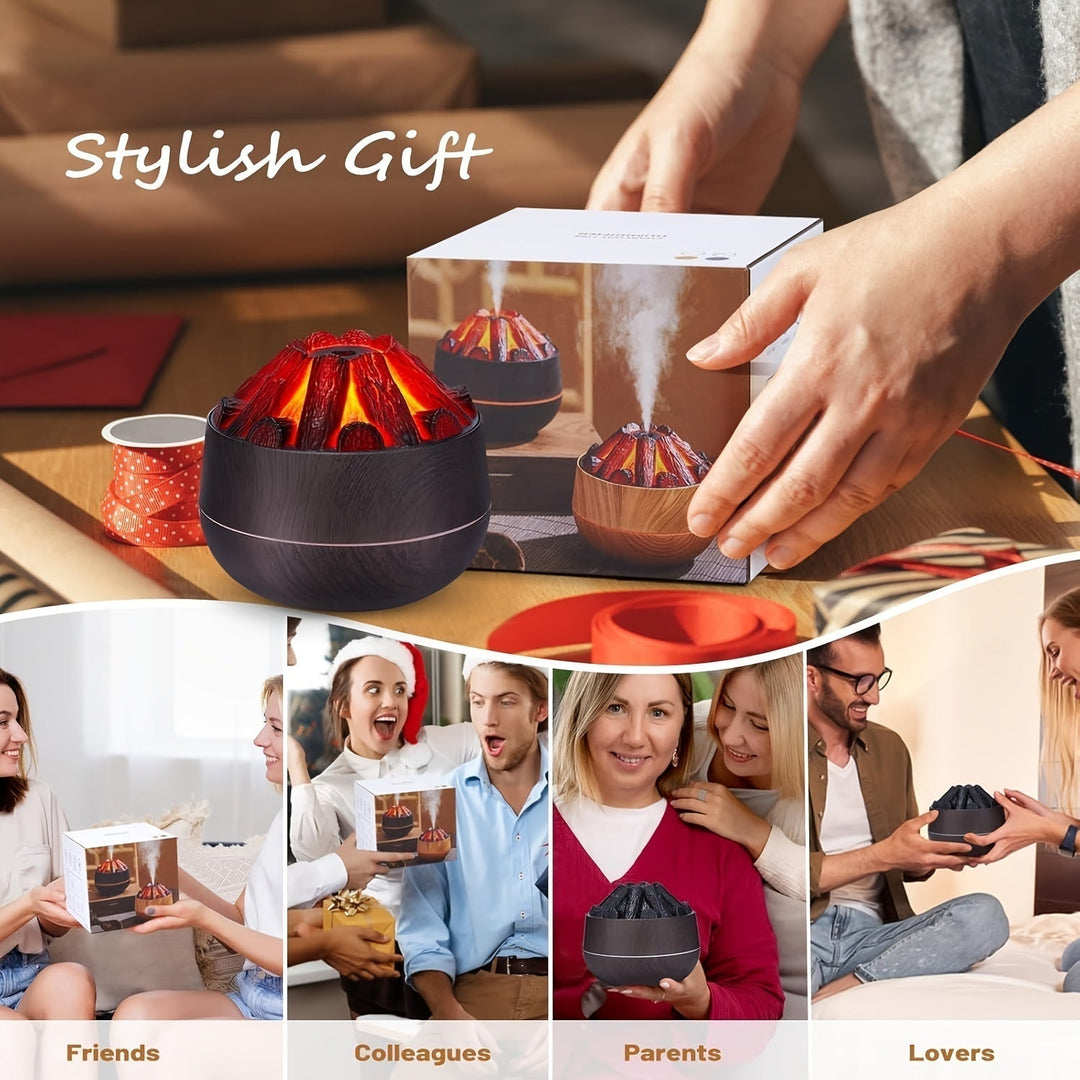 Fire Diffuser - Mini simuleret kulbrand luftfugter med realistisk flammeeffekt