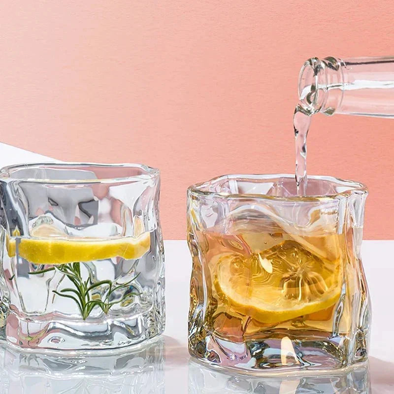 Elegant Glacier Ripple Whisky Glas