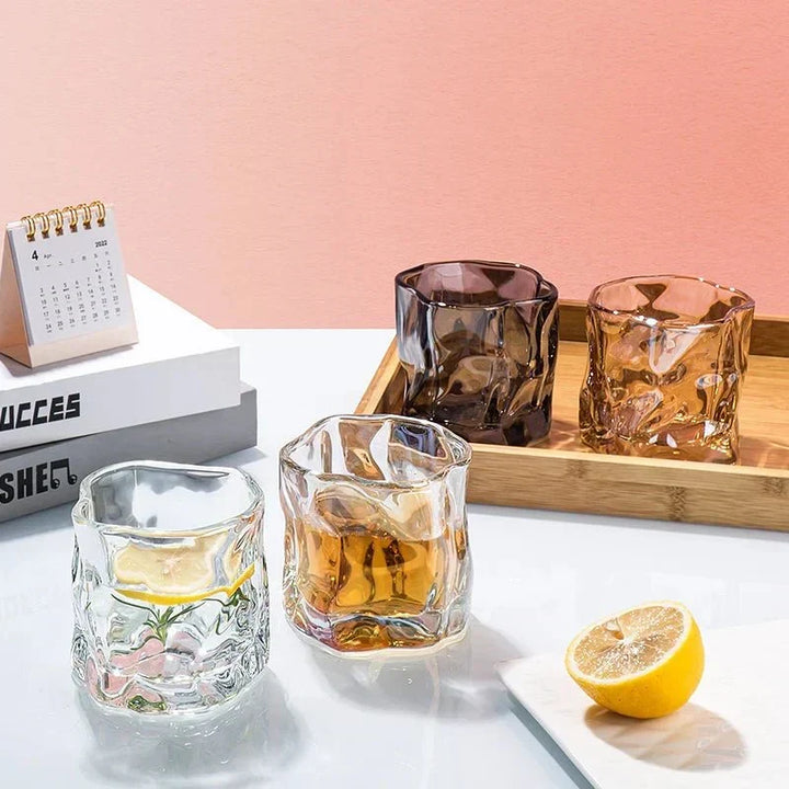 Elegant Glacier Ripple Whisky Glas