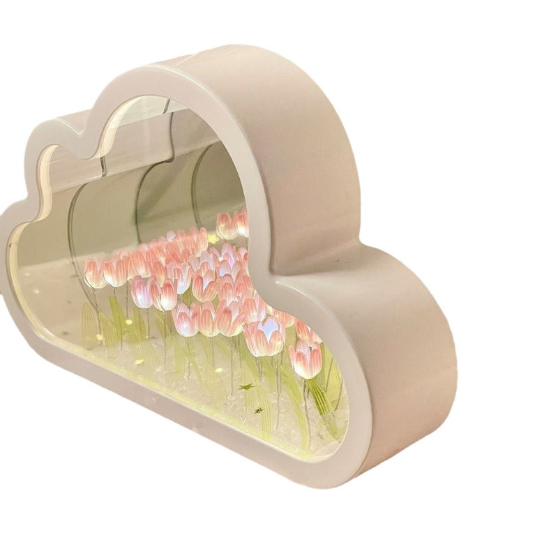 LED Bordlampe Floral Infinity Spejl Lys