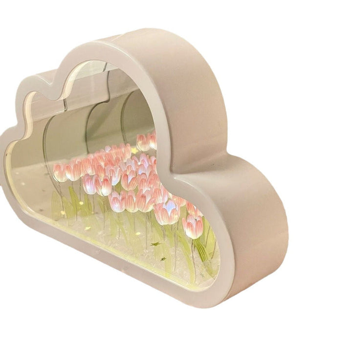 LED Bordlampe Floral Infinity Spejl Lys
