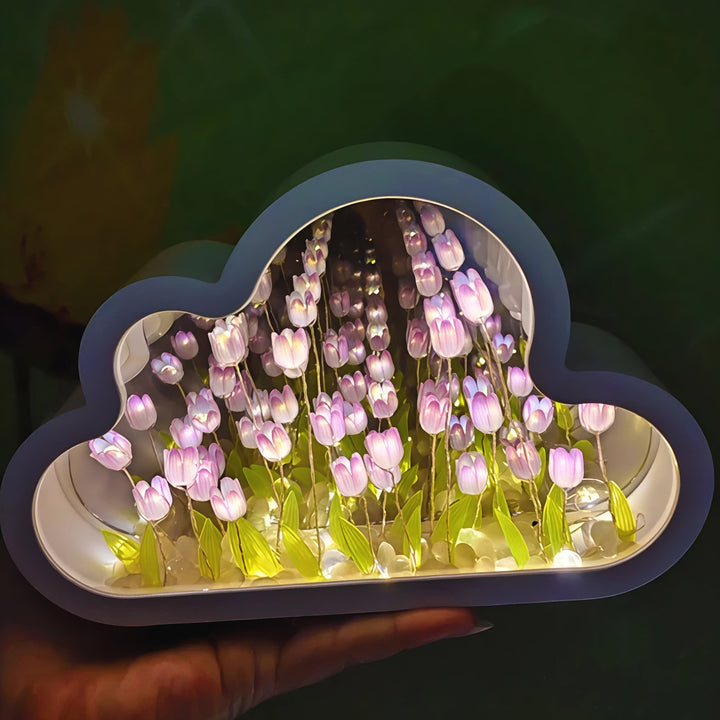 LED Bordlampe Floral Infinity Spejl Lys
