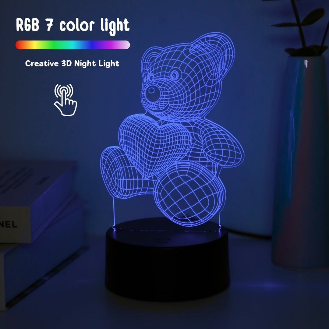LumiBear – 3D Illusions Nattelys Teddybjørn