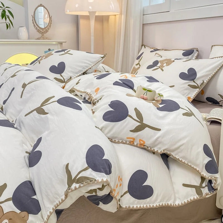 Blossom &amp; Berry Drøm Sengetøj Sæt 4pcs Blomster Duvet Cover