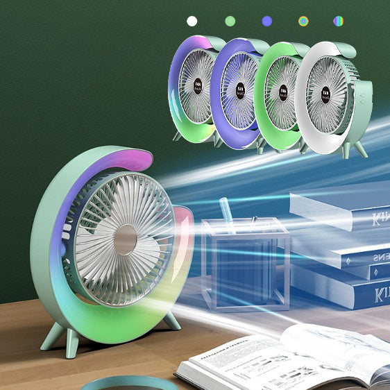 USB-opladelig natlys mini ventilator |