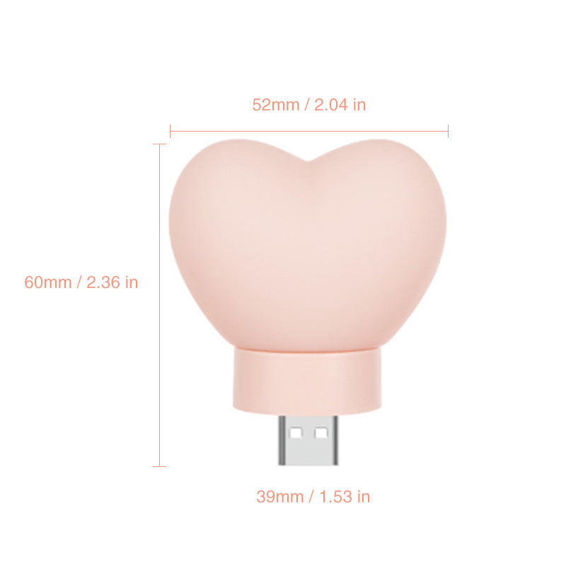 Sød Hjerteformet Natlampe