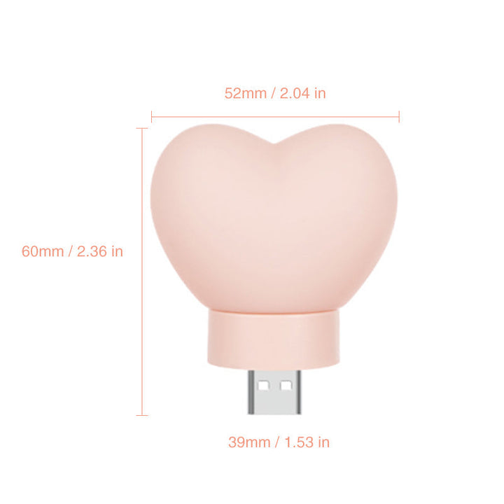 Sød Hjerteformet Natlampe