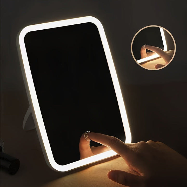 BloomMirror - Elegant LED Makeup Spejl USB Opladelig