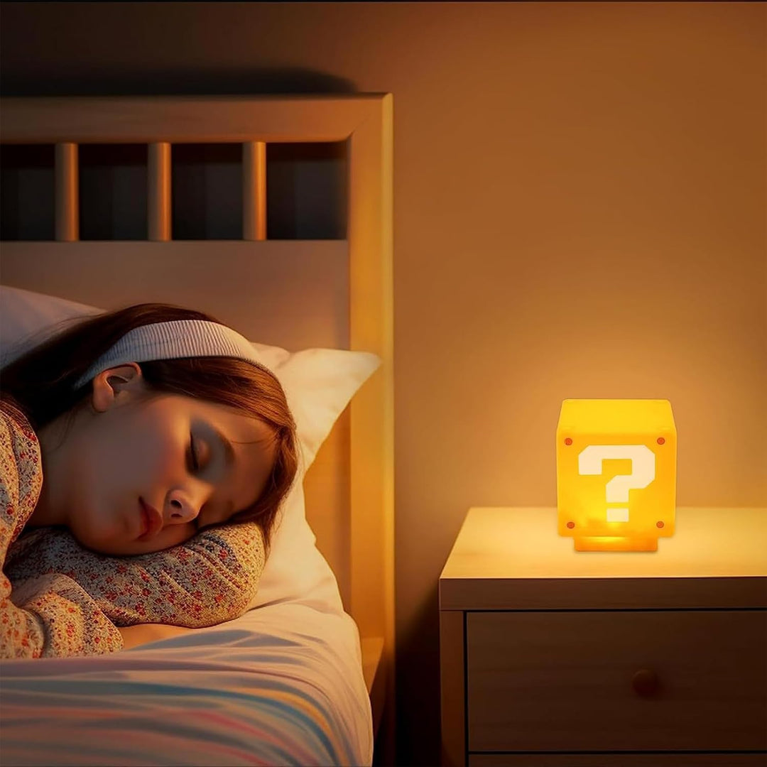 Super Mario 3D LED Spørgsmål Blok Nattelygte