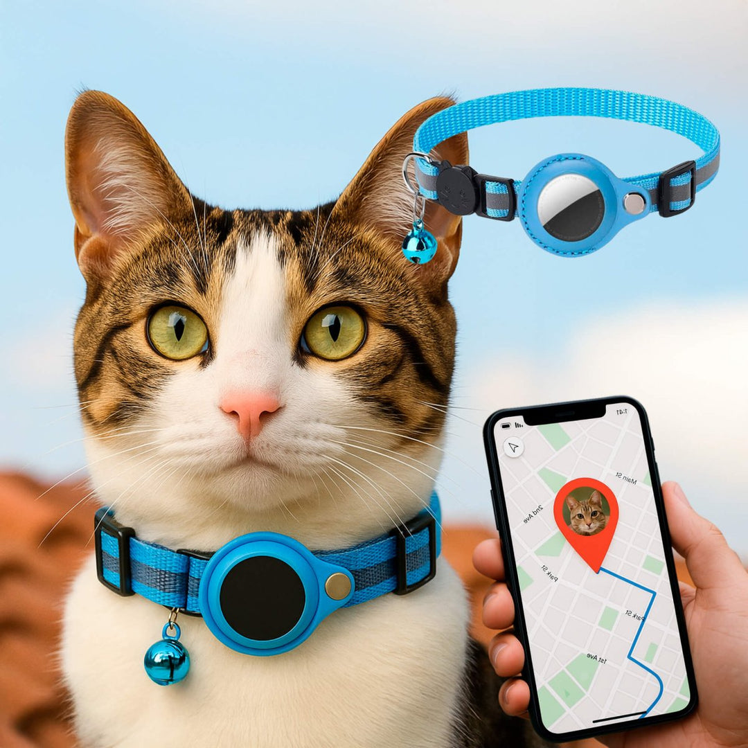 FELITRACK – GPS Tracker Halsbånd til Kat med Reflekterende Design