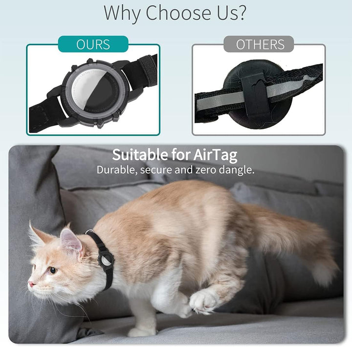 FELITRACK – GPS Tracker Halsbånd til Kat med Reflekterende Design