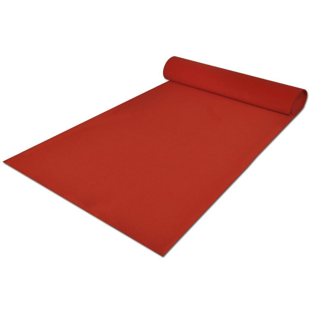 Ekstra tung rød tæppe 1 x 5 m - 400 g/m2
