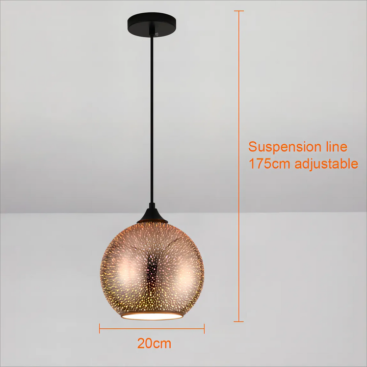 Perforeret Glas Loftlampe