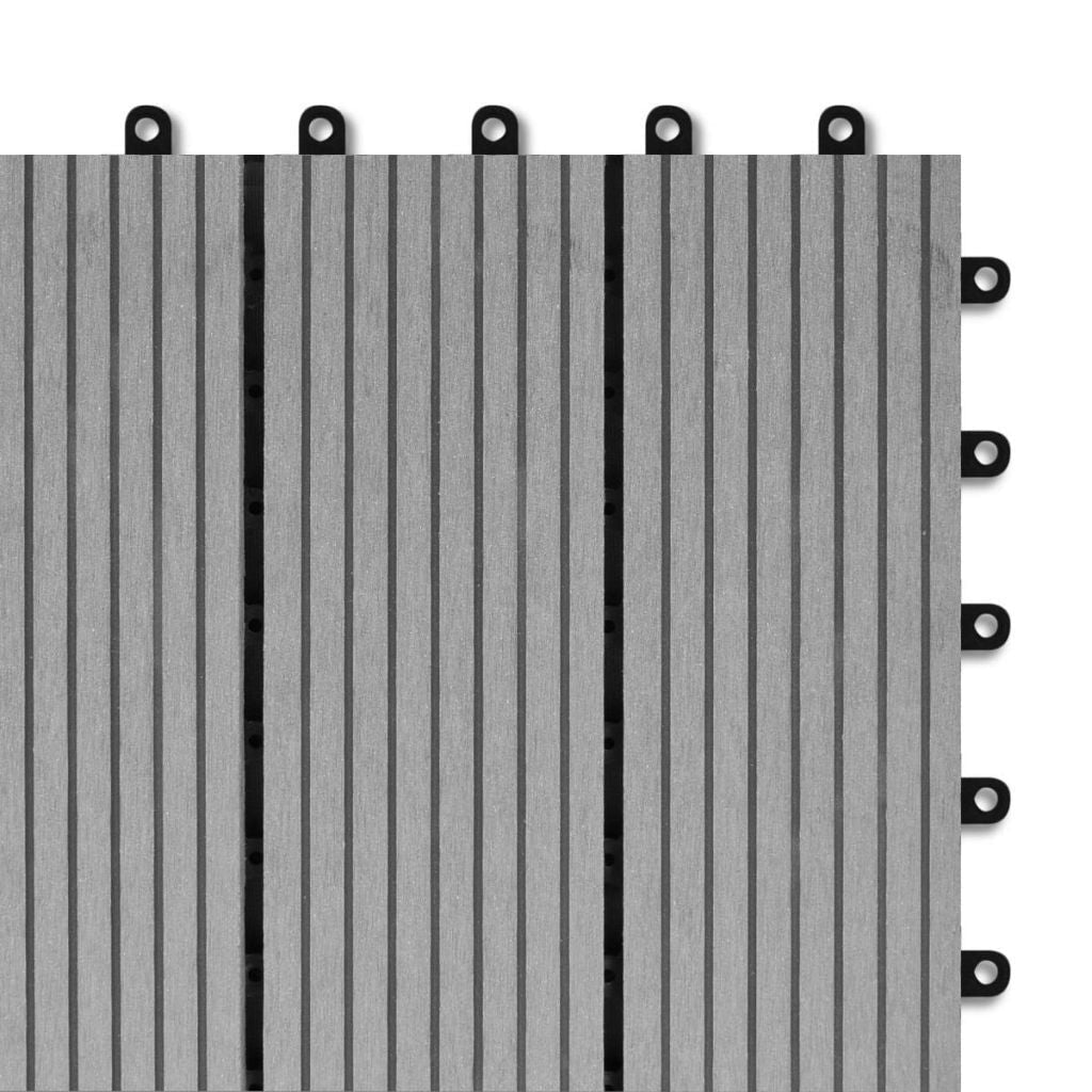 WPC fliser 30x30cm 11stk 1m2 grå