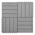 WPC fliser 30x30cm 11stk 1m2 grå