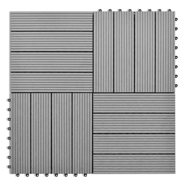 WPC fliser 30x30cm 11stk 1m2 grå