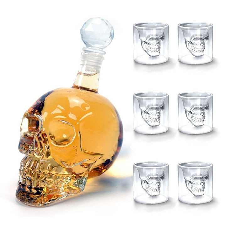 Kranie Karaffel Dekanter &amp; 6 Shot Glas