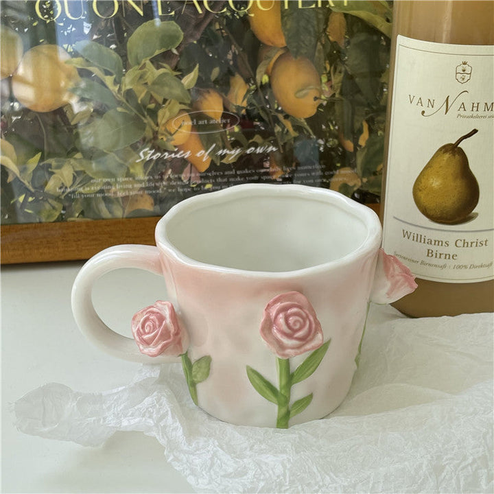 3D Blomster Håndmalet Krus