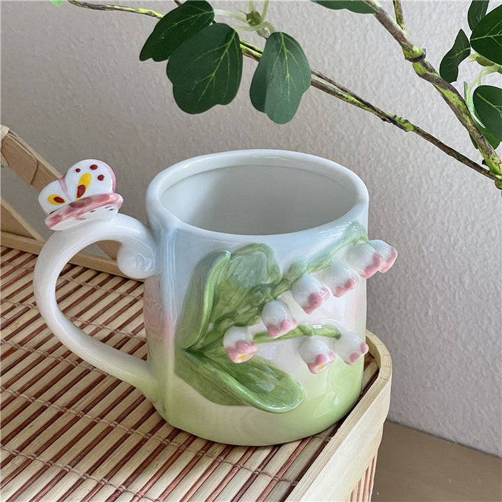 3D Blomster Håndmalet Krus