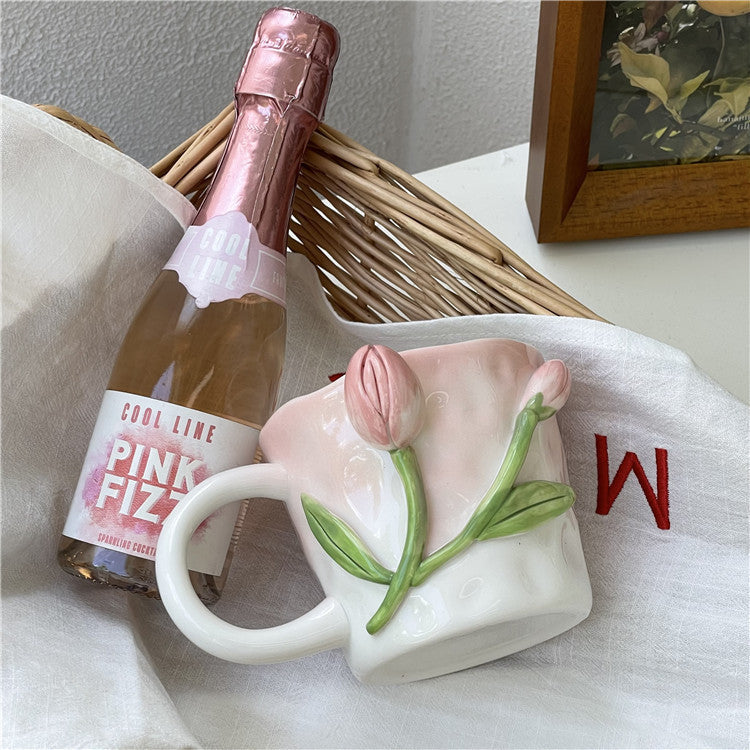 3D Blomster Håndmalet Krus