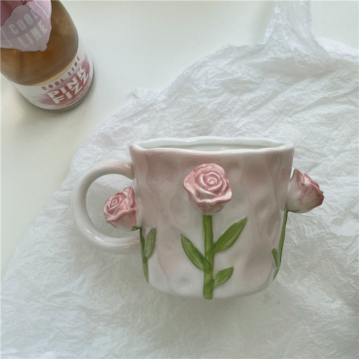 3D Blomster Håndmalet Krus