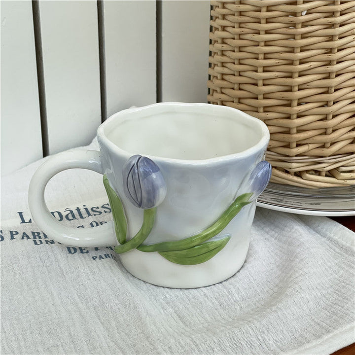 3D Blomster Håndmalet Krus