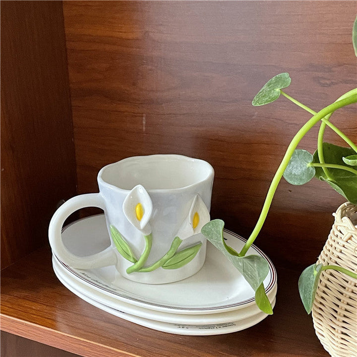 3D Blomster Håndmalet Krus