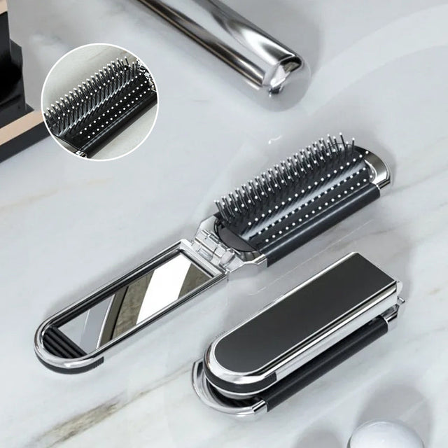 Rejse Sammenklappelig Spejl Hårbørste