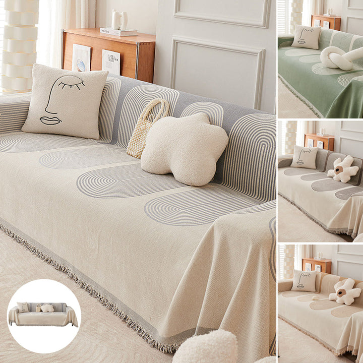 Dobbelt Sidet Chenille Sofa Betræk |