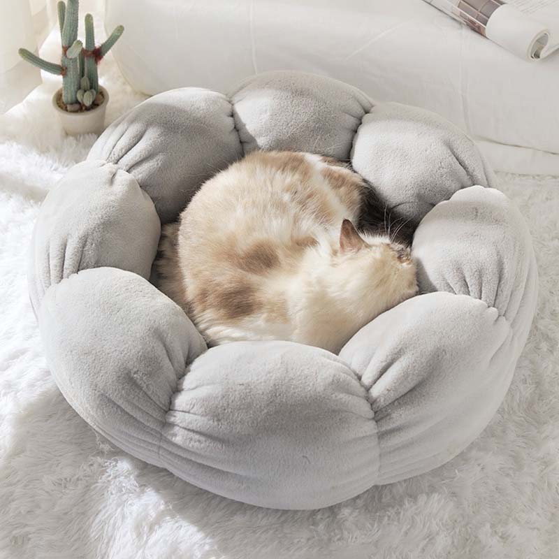 Deep Sleep Blomst Formet Katte Seng